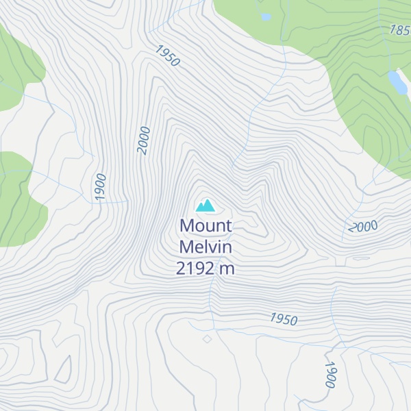 Map of Mount Melvin