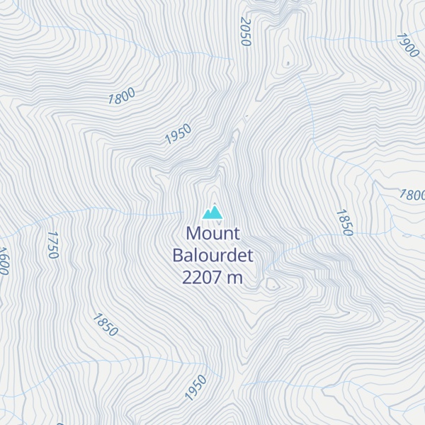 Map of Mount Balourdet