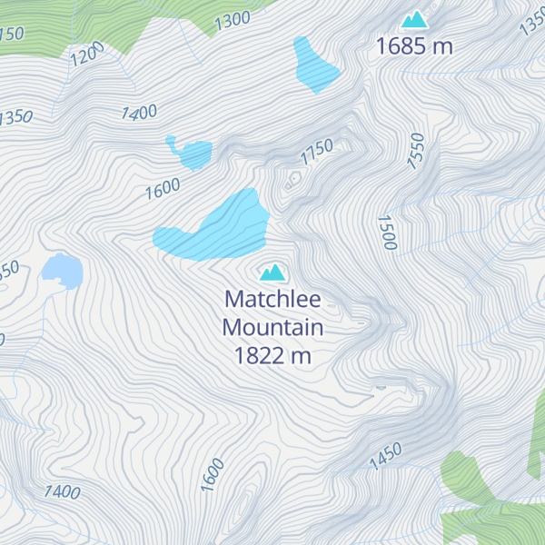 Map of Matchlee Mountain