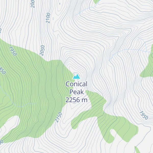 Map of Conical Peak