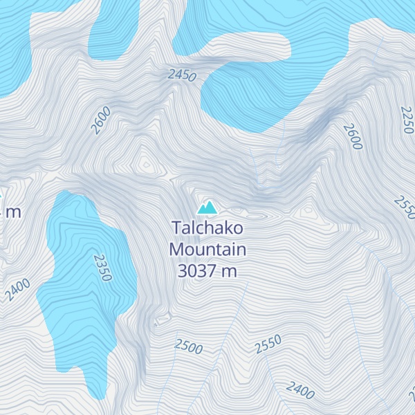 Map of Talchako Mountain