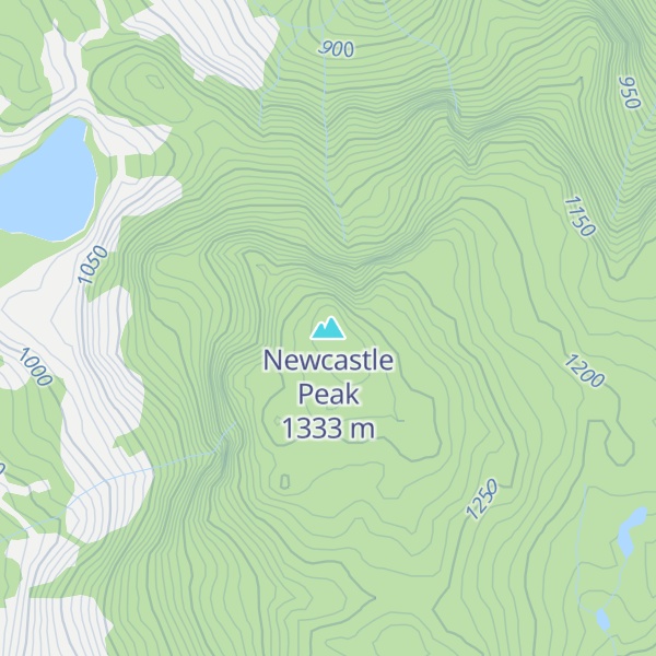 Map of Newcastle Peak