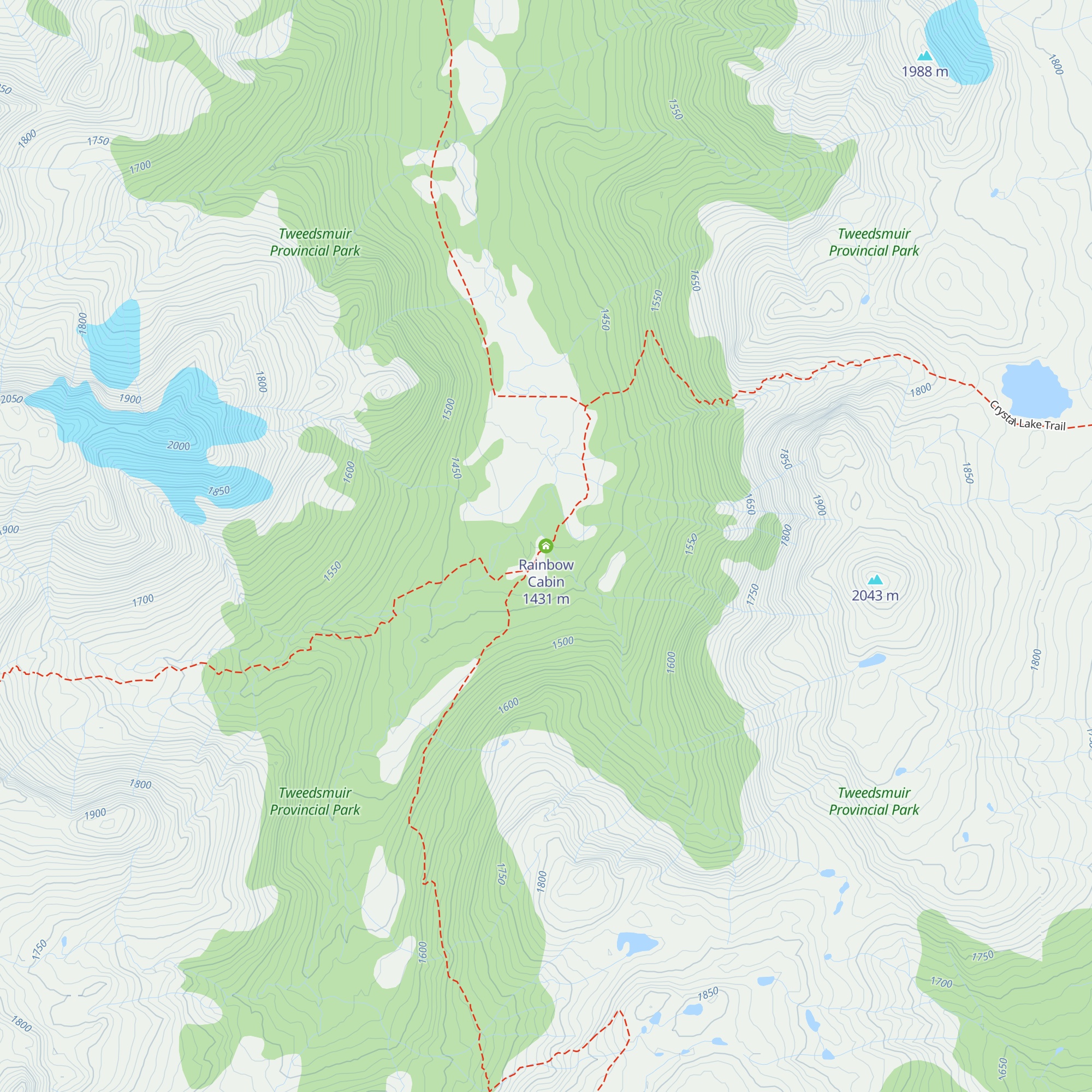 Rainbow Cabin map