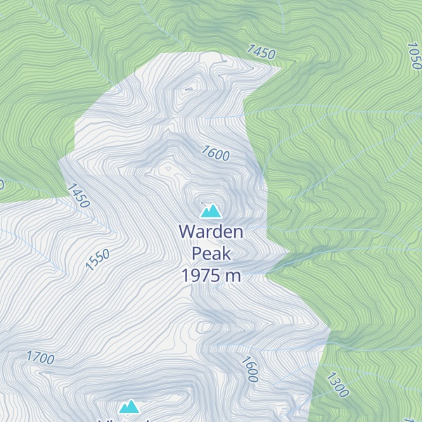 Map of Warden Peak