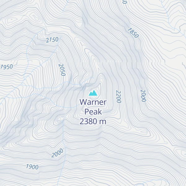 Map of Warner Peak