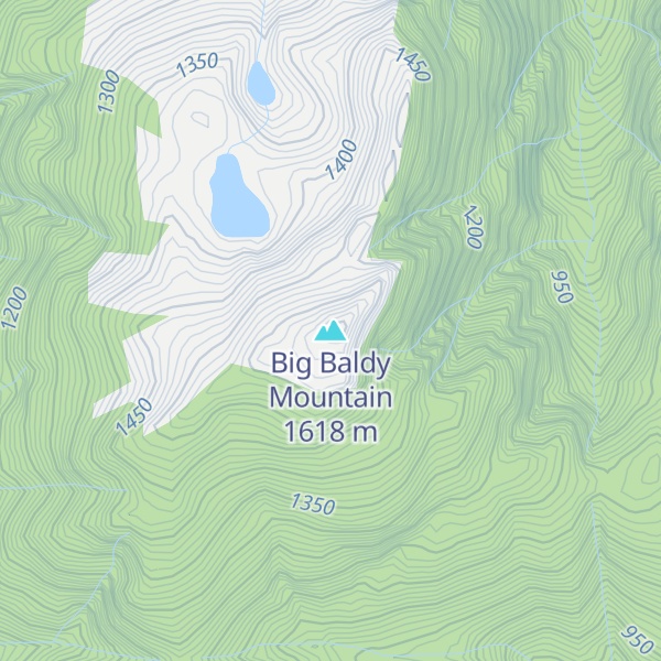 Map of Big Baldy Mountain