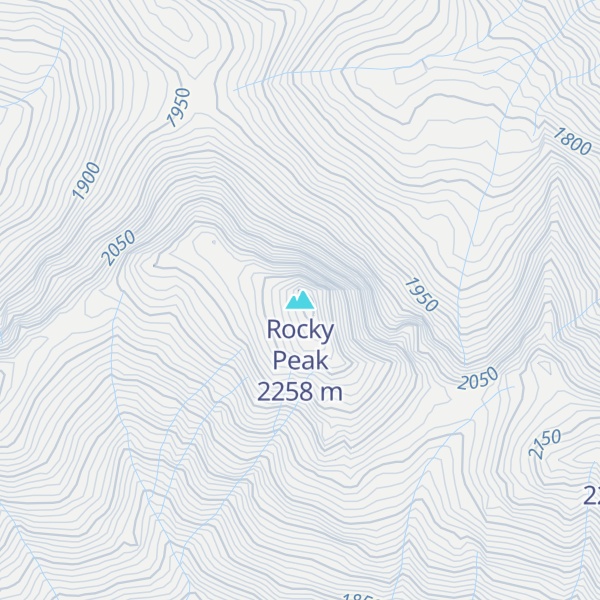 Map of Rocky Peak