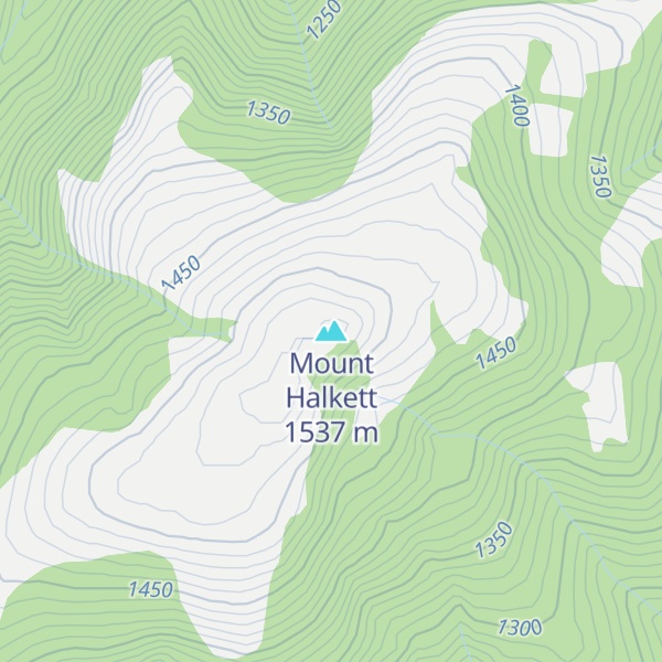 Map of Mount Halkett
