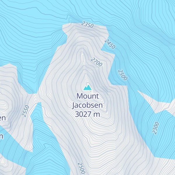 Map of Mount Jacobsen