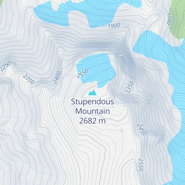 Map of Stupendous Mountain