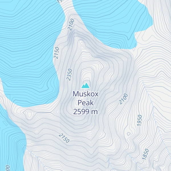 Map of Muskox Peak