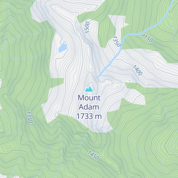 Map of Mount Adam