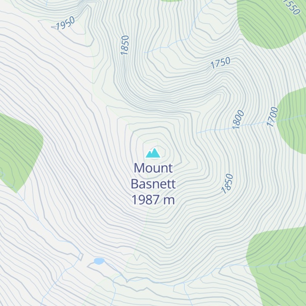 Map of Mount Basnett