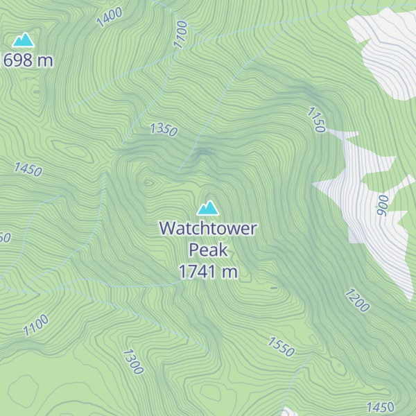 Map of Watchtower Peak