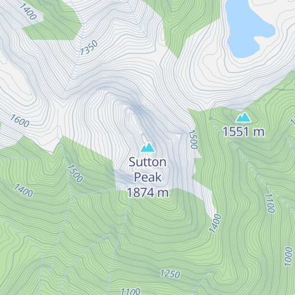 Map of Sutton Peak