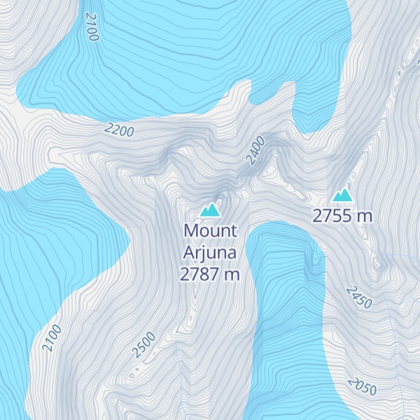 Map of Mount Arjuna