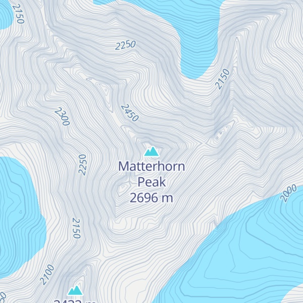 Map of Matterhorn Peak