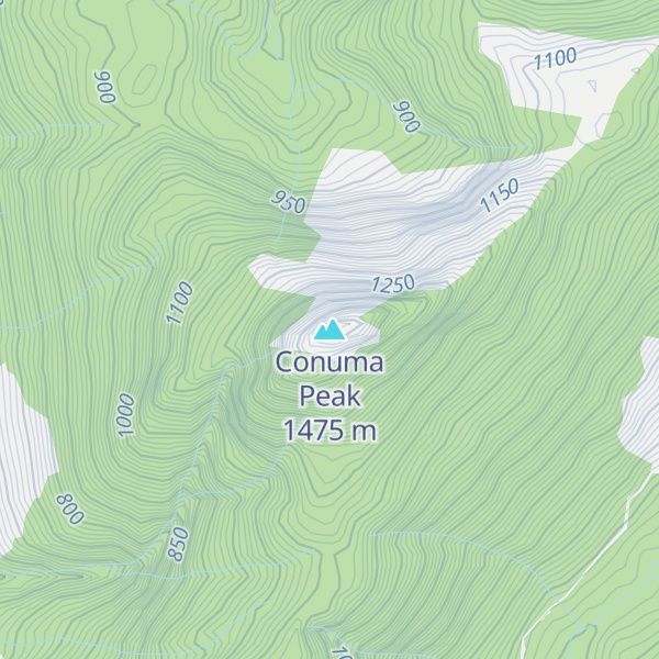Map of Conuma Peak