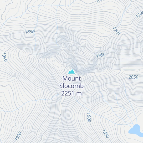 Map of Mount Slocomb