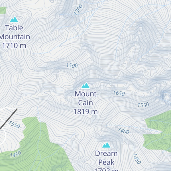 Map of Mount Cain