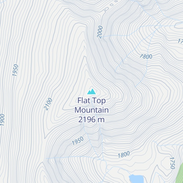 Map of Flat Top Mountain