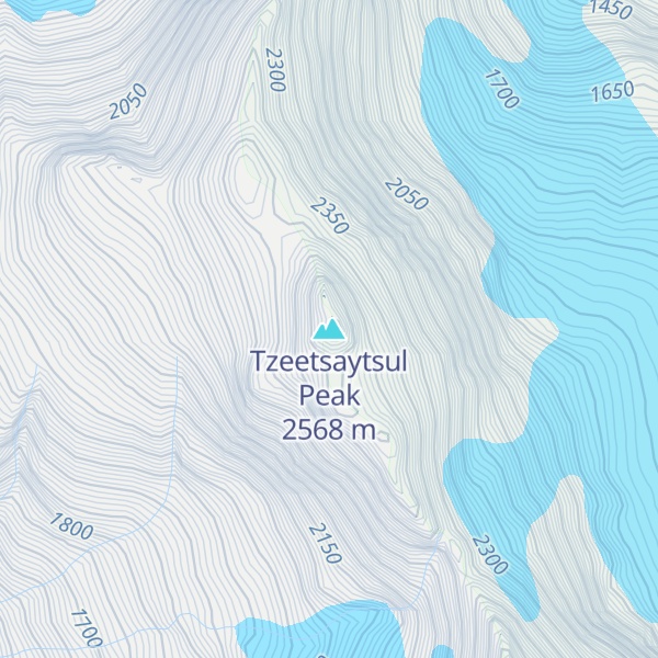 Map of Tzeetsaytsul Peak