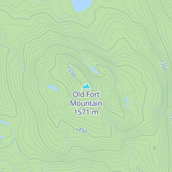 Map of Old Fort Mountain