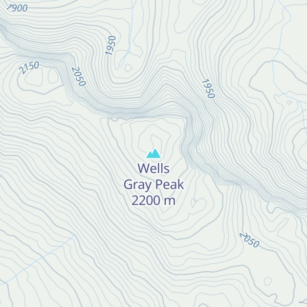 Map of Wells Gray Peak