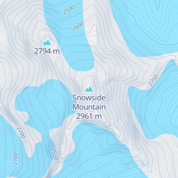 Map of Snowside Mountain