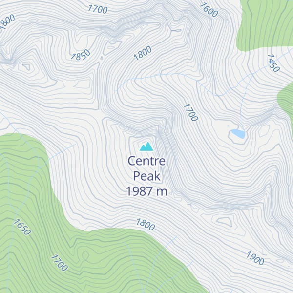 Map of Centre Peak