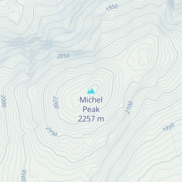Map of Michel Peak