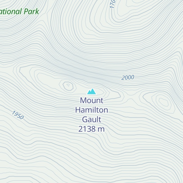 Map of Mount Hamilton Gault