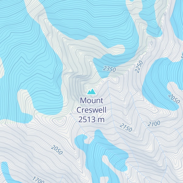 Map of Mount Creswell