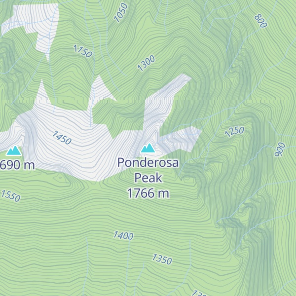 Map of Ponderosa Peak