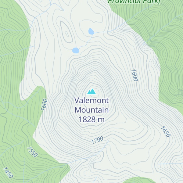 Map of Valemont Mountain