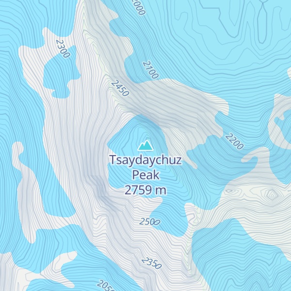 Map of Tsaydaychuz Peak