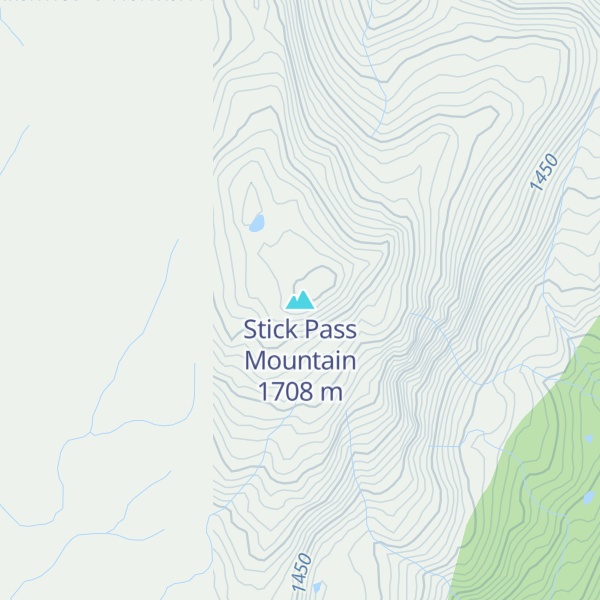 Map of Stick Pass Mountain