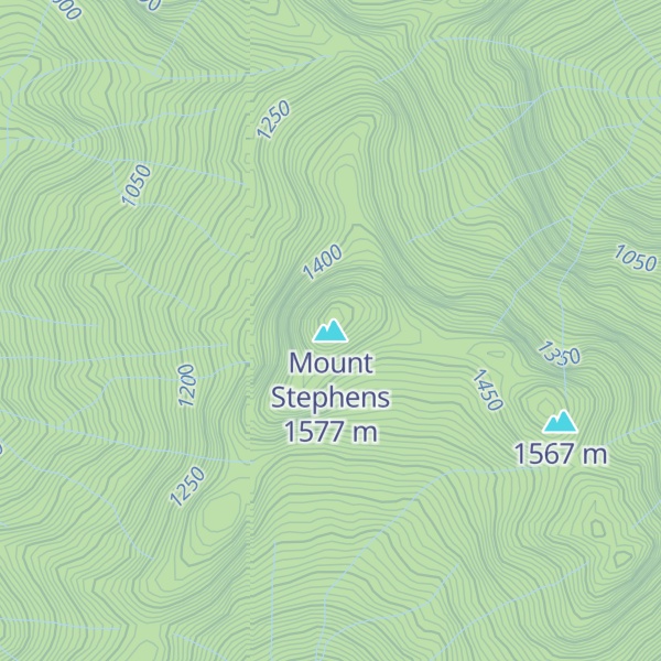 Map of Mount Stephens