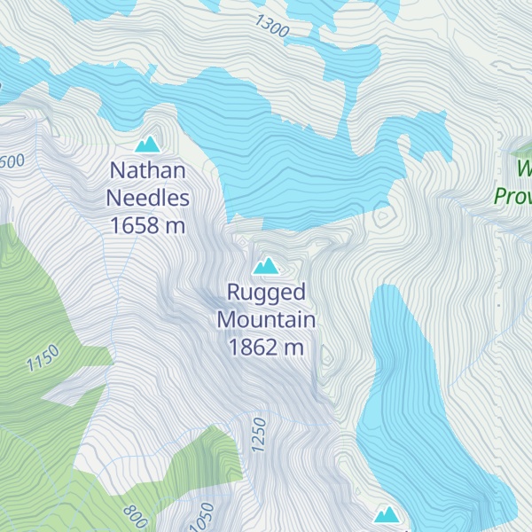 Map of Rugged Mountain