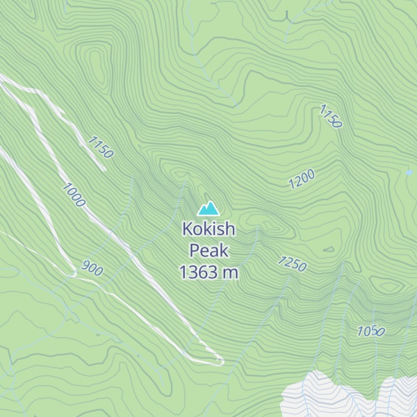 Map of Kokish Peak