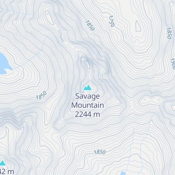 Map of Savage Mountain