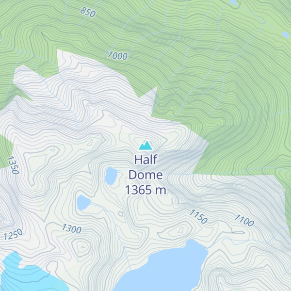 Map of Half Dome