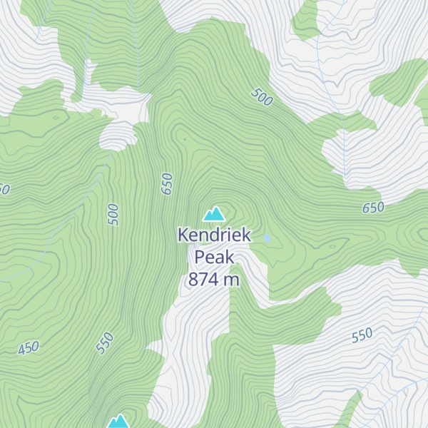 Map of Kendriek Peak