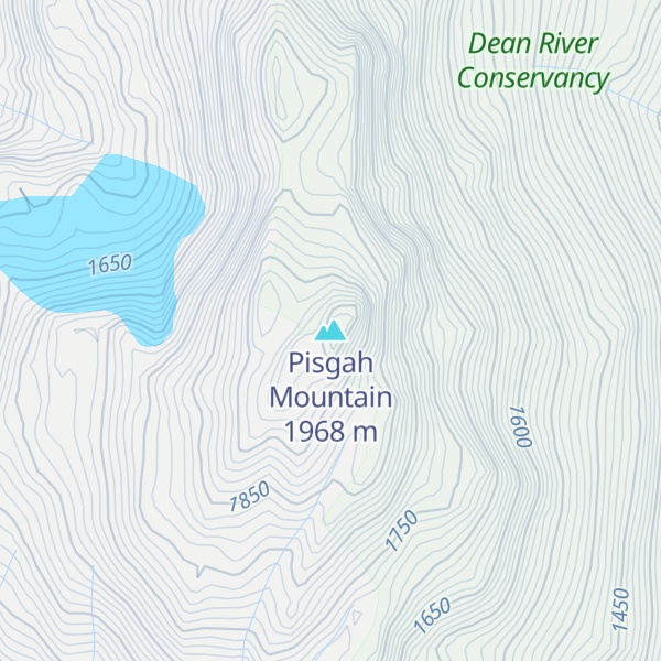 Map of Pisgah Mountain
