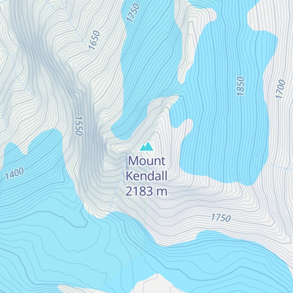 Map of Mount Kendall