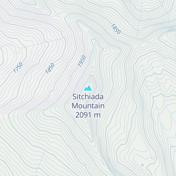 Map of Sitchiada Mountain
