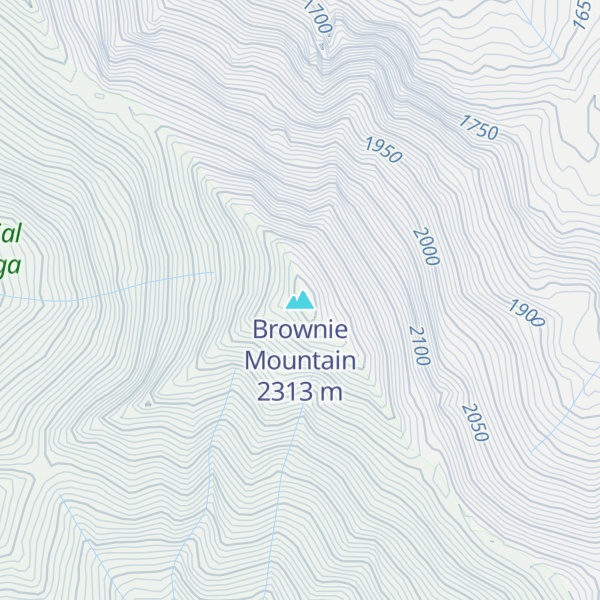 Map of Brownie Mountain