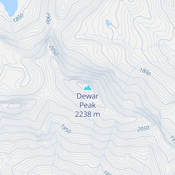 Map of Dewar Peak