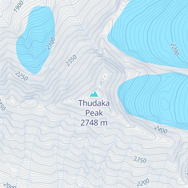 Map of Thudaka Peak