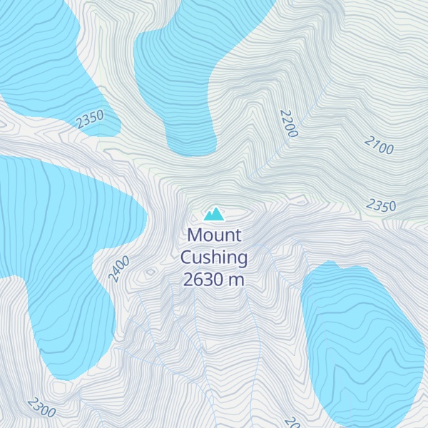 Map of Mount Cushing
